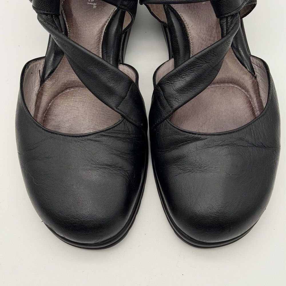 BeautiFeel Dear Black Leather Mary Jane Slip On Comfort Flats Women’s 7.5 EU 38 - Picture 6 of 13
